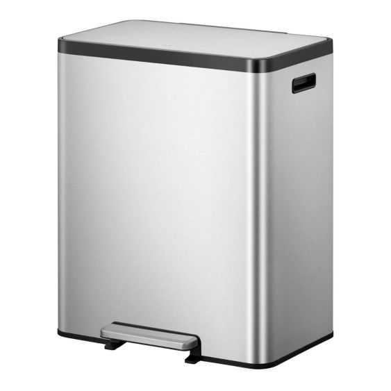 Pedaalemmer EKO EcoCasa 2 Afvalscheiding 2x30 liter mat RVS