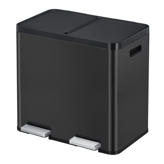 Pedaalemmer EKO Essential 1 Afvalscheiding 2x22 liter zwart