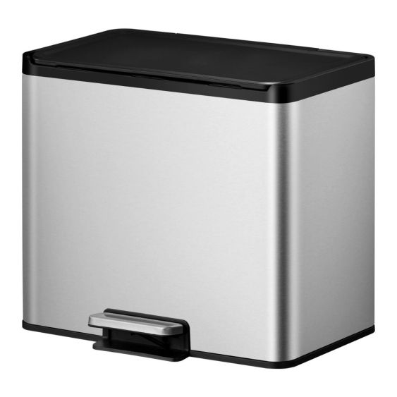 Pedaalemmer EKO Essential 2 Afvalscheiding 20+9 liter mat RVS