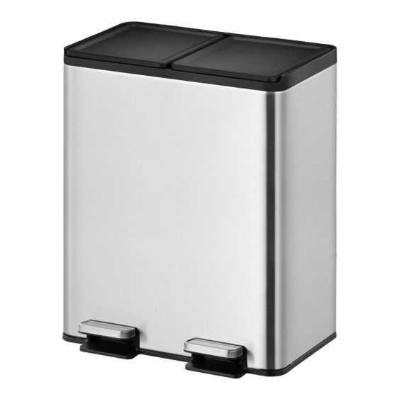 Pedaalemmer EKO Essential 2x20 liter mat RVS