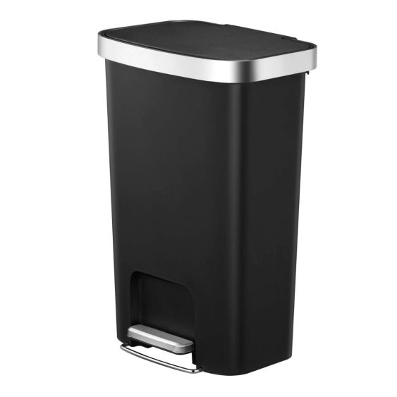 Pedaalemmer EKO Hana 1 afvalscheiding 2x25 liter zwart