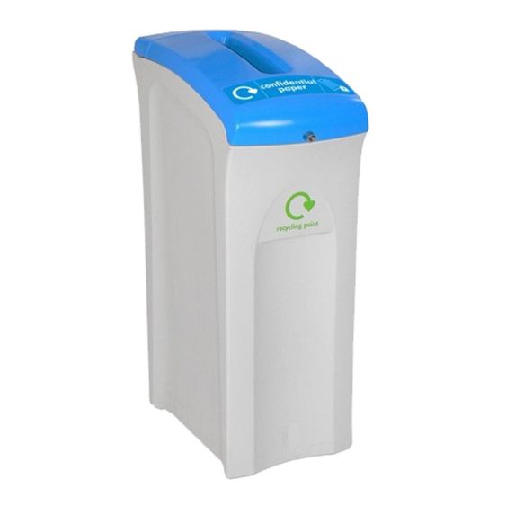 Afvalbak vertrouwelijke documenten 82 liter grijs/blauw
