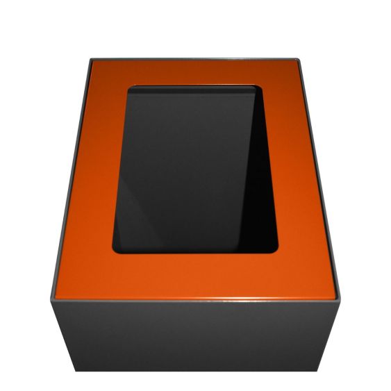 Top voor afvalbak modulair V-part 60 liter oranje