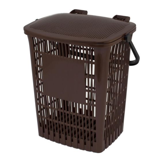 Afvalbak geventileerd GFT 10 liter bruin