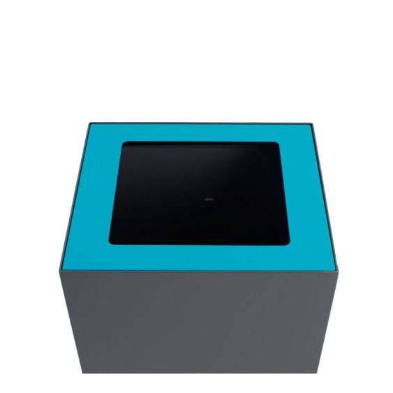 Top voor afvalbak modulair V-part 90 liter blauw