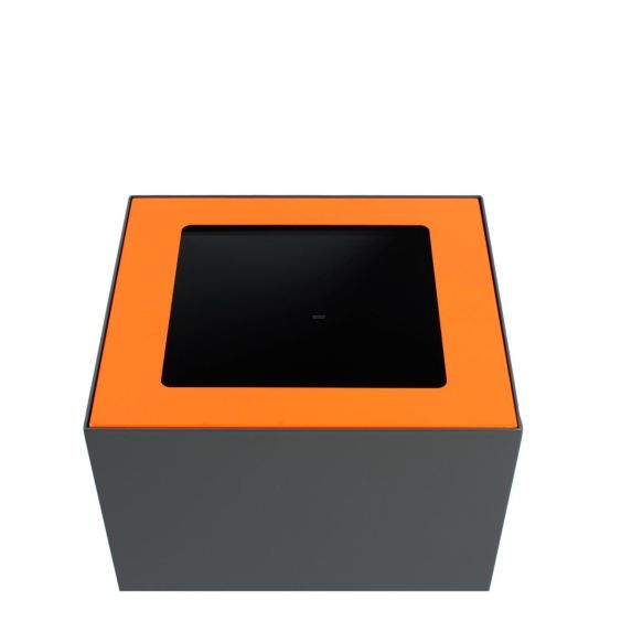 Top voor afvalbak modulair V-part 90 liter oranje