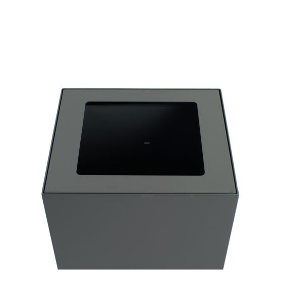 Top voor afvalbak modulair V-part 90 liter grijs
