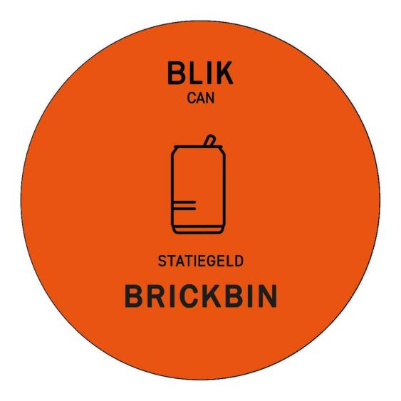 Afvalstroomsticker Forex Blik Oranje