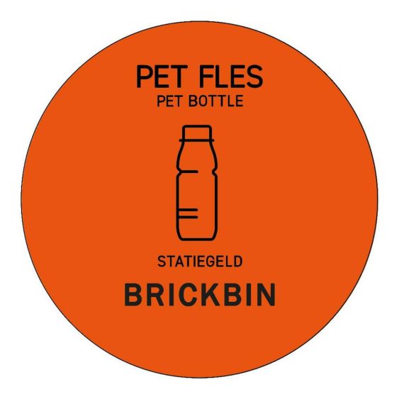 Afvalstroomsticker Forex PET Oranje