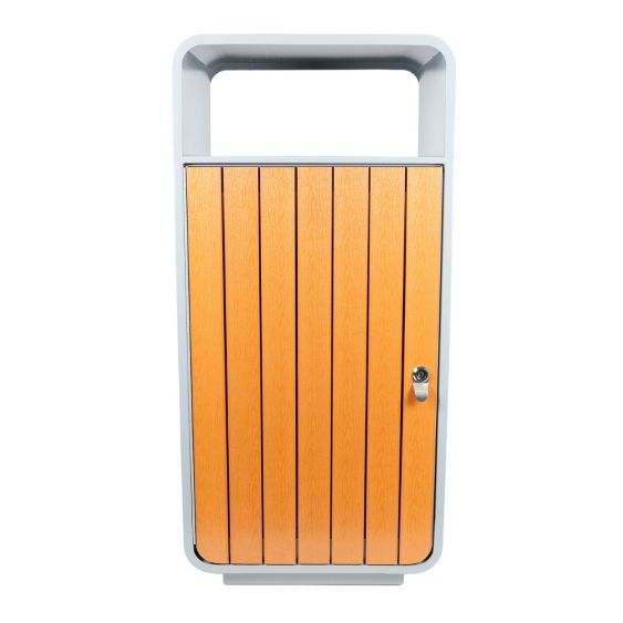 Buitenafvalbak Houtlook 65 liter Gegalvaniseerd Staal