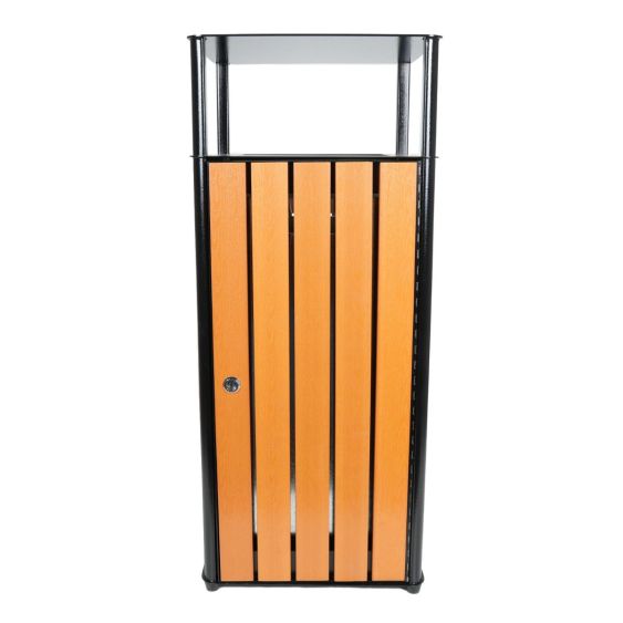 Buitenafvalbak Houtlook 53 liter Gegalvaniseerd Staal
