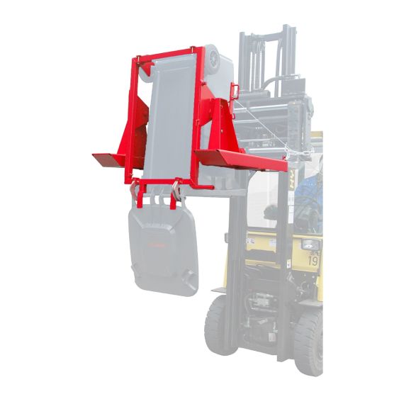 Afvalcontainer Kantelaar Bauer Rood 1020 mm 250 kg in gebruik