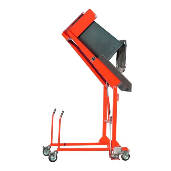 Afvalcontainer Kantelaar Hydraulisch Bauer 15 Slagen Rood