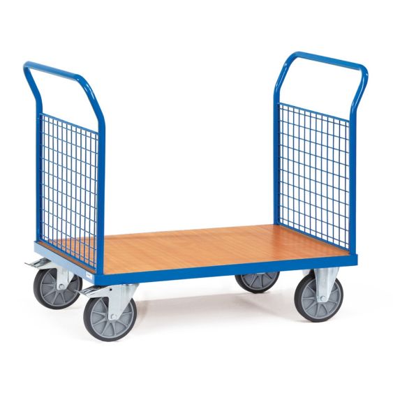Plateauwagen 600 Kg 1200x800 mm met 2 Gaaswanden