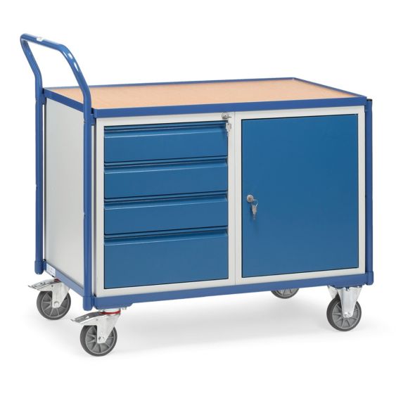 Werkplaatswagen met Kast en Lades 300 Kg 1000x600 mm