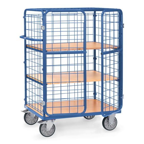 Etagewagen met Vleugeldeuren 600 Kg 1000x600mm 3 Etages