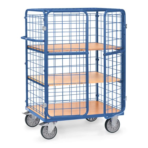 Etagewagen met Vleugeldeuren 600 Kg 1000x700mm 3 Etages