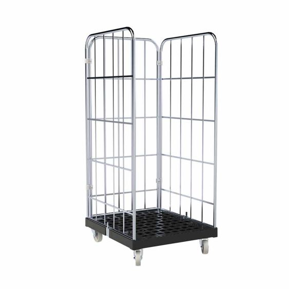 Rolcontainer 1460 Kunststof 3-zijdig zwart