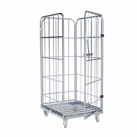 Rolcontainer 1460 metaal 4-zijdig met Deur