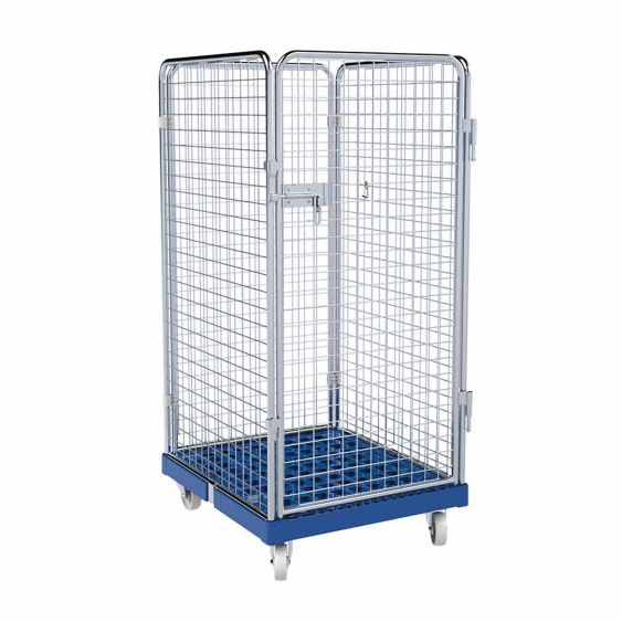 Rolcontainer ADB 1350 Kunststof 4-zijdig met Deur