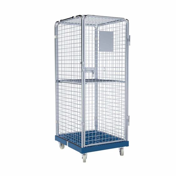 Rolcontainer ADB 1600 Kunststof 5-zijdig met Deur en Plank