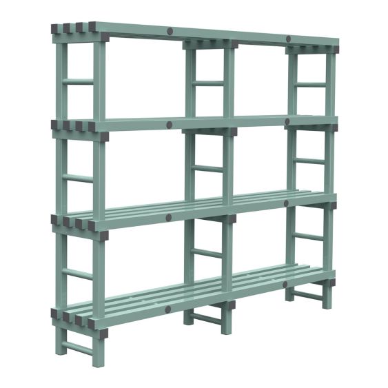  Kunststof Magazijnstelling 400 mm 4 niveau's 
