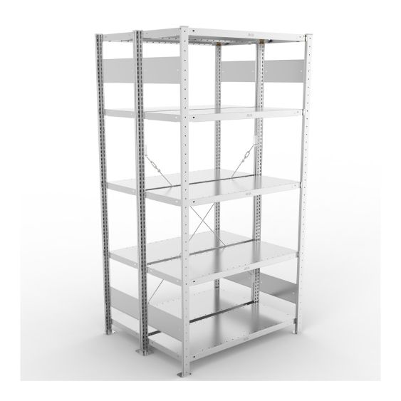 Legbordstelling Dubbel META 230 kg Basissectie 200x100x40 cm - 4