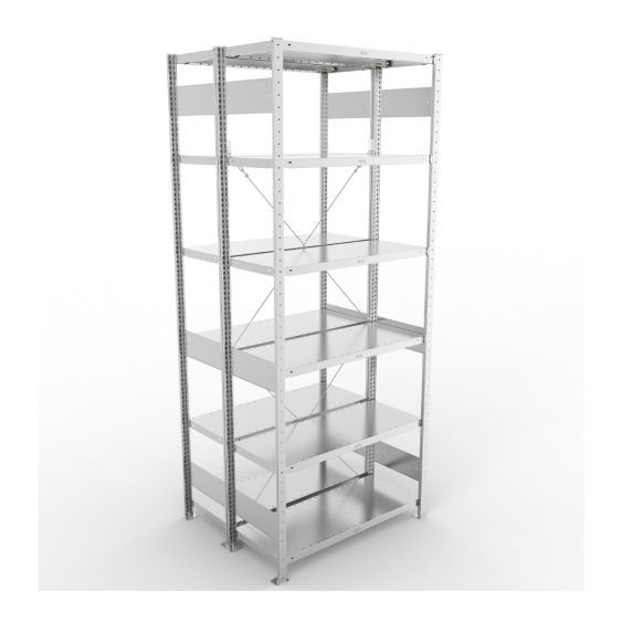 Legbordstelling Dubbel META 230 kg Basissectie 250x100x40 cm - 4