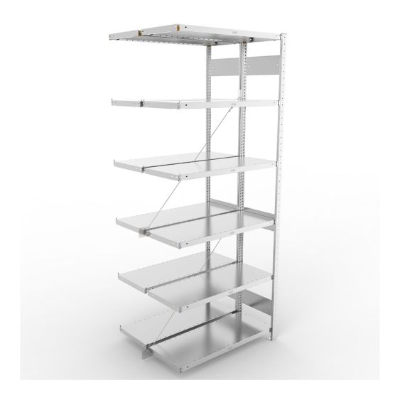 Legbordstelling Dubbel META 230 kg Aanbouwsectie 250x100x40 cm - 4