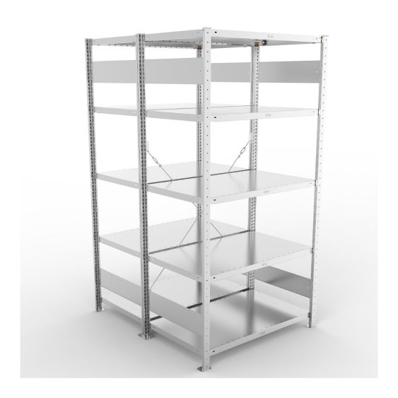 Legbordstelling Dubbel META 230 kg Basissectie 200x100x60 cm - 4