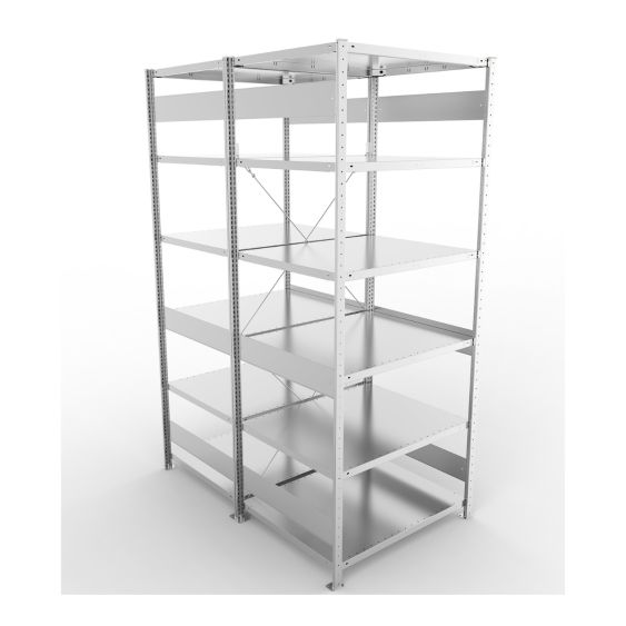 Legbordstelling Dubbel META 230 kg Basissectie 250x100x80 cm - 3