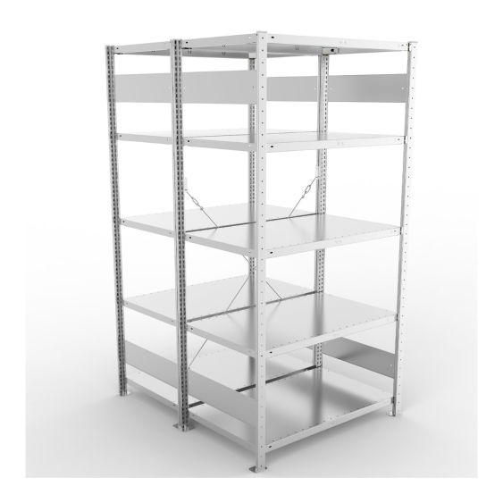 Legbordstelling Dubbel META 150 kg Basissectie 200x100x60 cm - 4