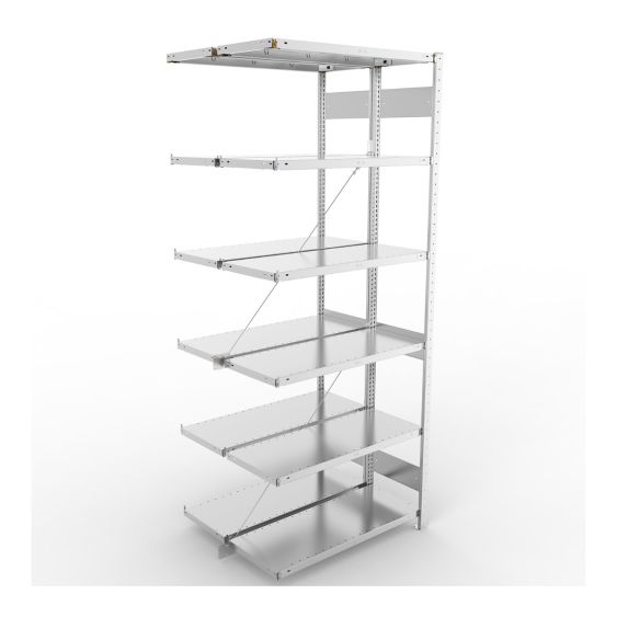 Legbordstelling Dubbel META 150 kg Aanbouwsectie 250x100x40 cm - 4