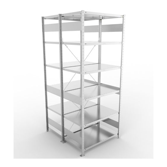 Legbordstelling Dubbel META 150 kg Basissectie 250x100x60 cm - 4