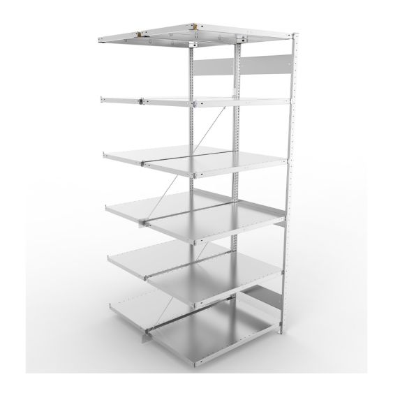 Legbordstelling Dubbel META 150 kg Aanbouwsectie 250x100x60 cm - 4