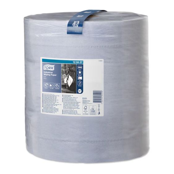 Tork Industrial Rol Poetspapier Blauw W1 - 1000 vellen