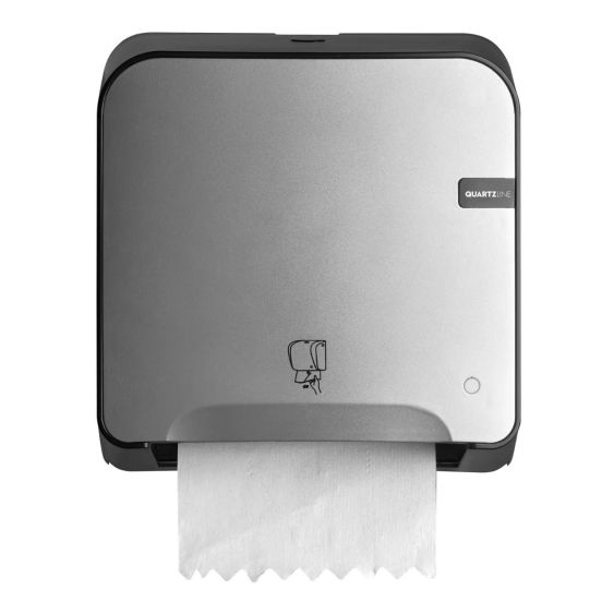 Handdoekroldispenser Quartzline Mini Matic Tear & Go Zilver