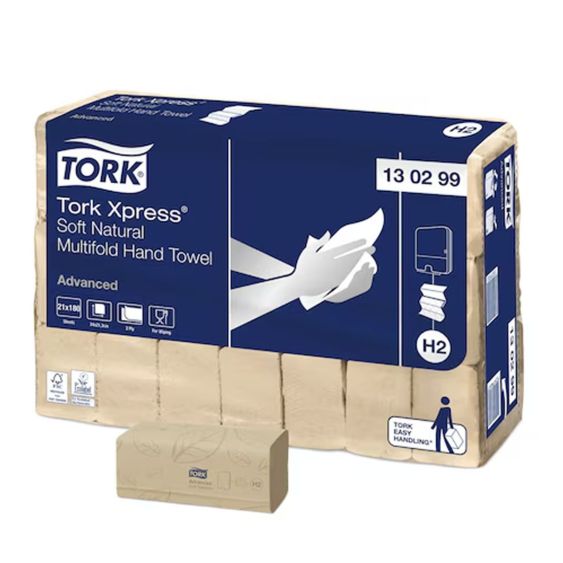 Tork Xpress Zachte Multifold Handdoeken Naturel H2 - 21 stuks