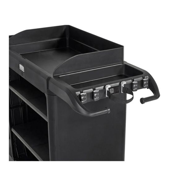 Stofzuigerhouder housekeeping wagen Rubbermaid zwart
