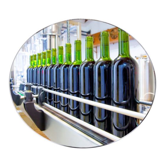 Binnenspiegel Acryl Ø300 mm 90° incl. Beugel