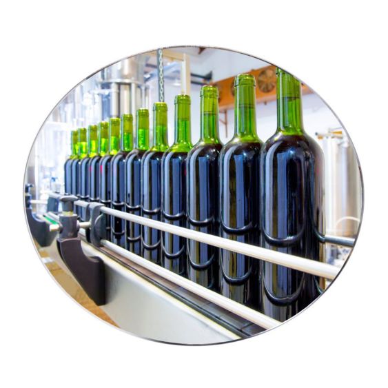 Binnenspiegel Acryl Ø500 mm 90° incl. Beugel