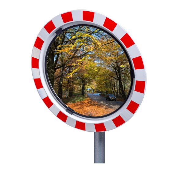 Verkeersspiegel Acryl Rood/Wit Ø600 mm 90°