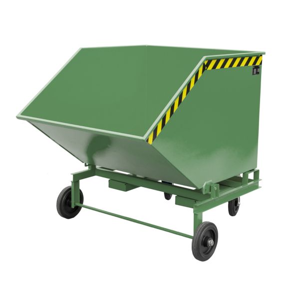 Verrijdbare Kantelbak Bauer Staal Groen 1000 Liter