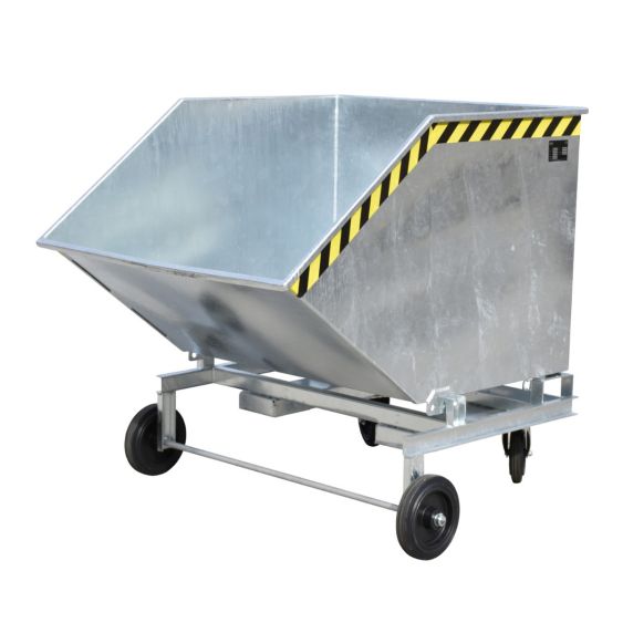 Verrijdbare Kantelbak Bauer Staal Verzinkt 1000 Liter