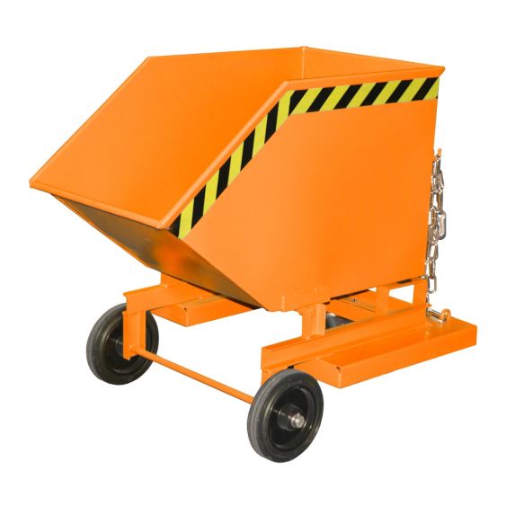 Verrijdbare Kantelbak Bauer Staal Oranje 250 Liter