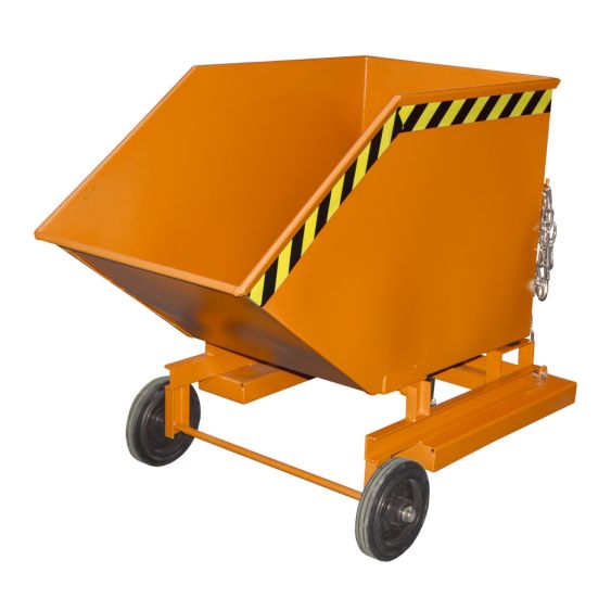 Verrijdbare Kantelbak Bauer Staal Oranje 400 Liter