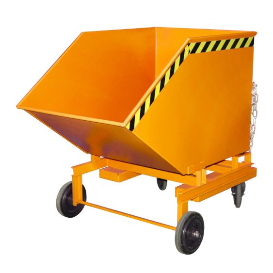 Verrijdbare Kantelbak Bauer Staal Oranje 600 Liter