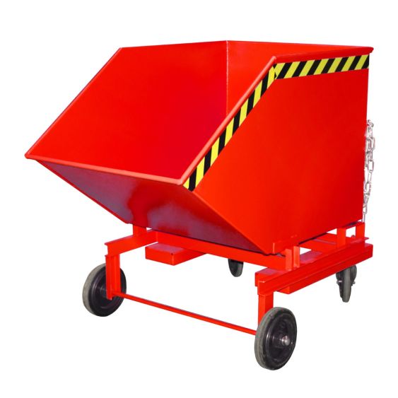 Verrijdbare Kantelbak Bauer Staal Rood 600 Liter