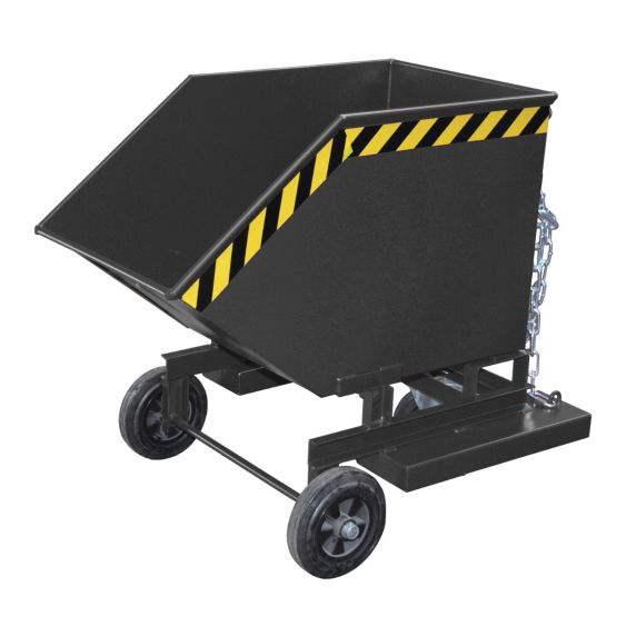 Verrijdbare Kantelbak Bauer Staal Donkergrijs 250 Liter