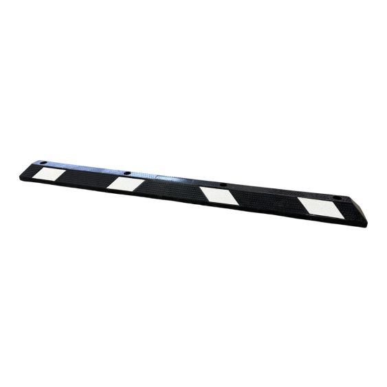 Varkensrug Rubber Wielstopper Zwart/Wit 1830x150x95 mm 

